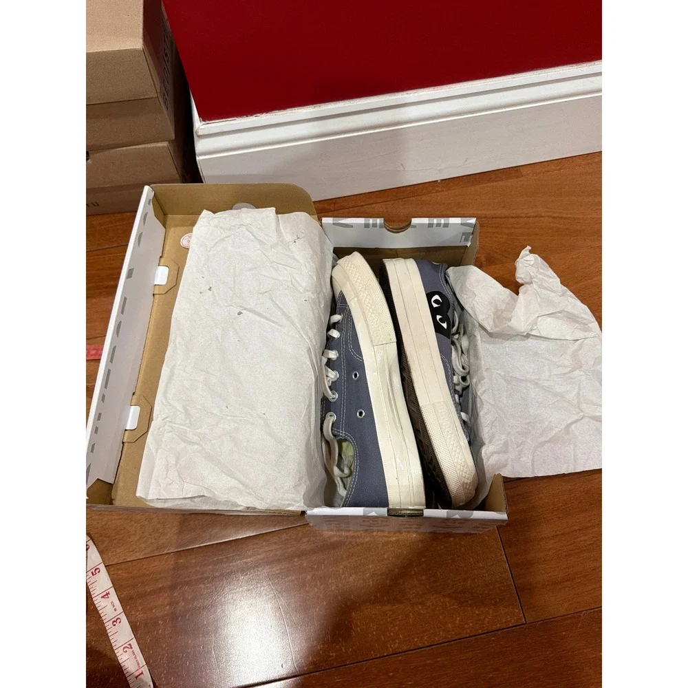 NIB Converse CDG Play Chuck 70 Low Sneakers Womens 8 Mens 6 Steel Gray 171849C